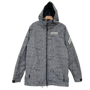 Grenade Snowboard Ski Snow Jacket Mens Small Gray Insulated Winter Outdoor Nylon